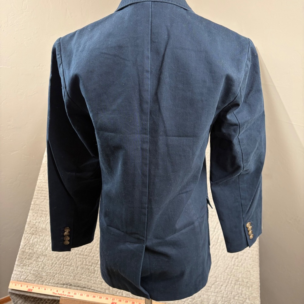 Polo Ralph Lauren Navy Blue Cotton 3-Button Blazer Sport Coat Medium 323057705 - Picture 2 of 10